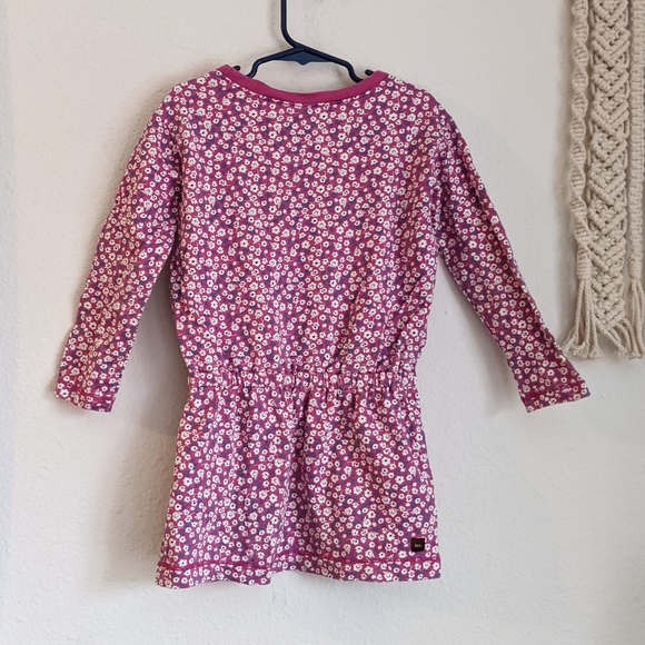Tea Collection Ditsy Willow Dotty Drawstring Dress Floral Red Pink Purple Sz 5 - Picture 8 of 15